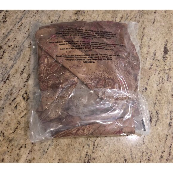 K Woman Size 20W Brown Red Sheer Button Crinkle Blouse Smocked - Picture 14 of 14